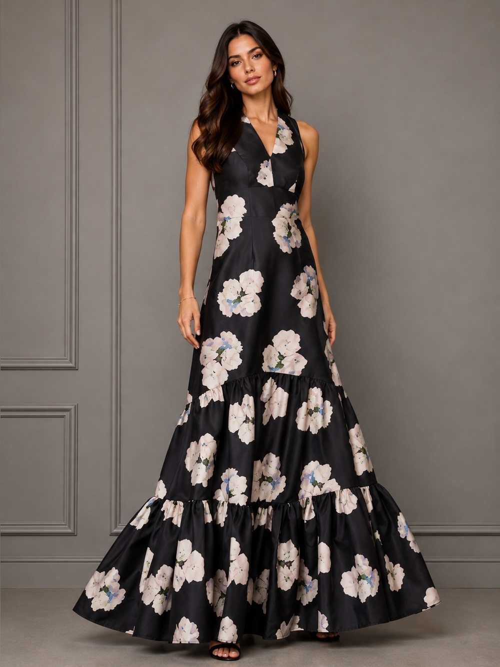 Sachin Babi Rori Floral Tiered Maxi Dress B220